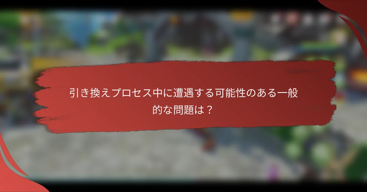 引き換えプロセス中に遭遇する可能性のある一般的な問題は？